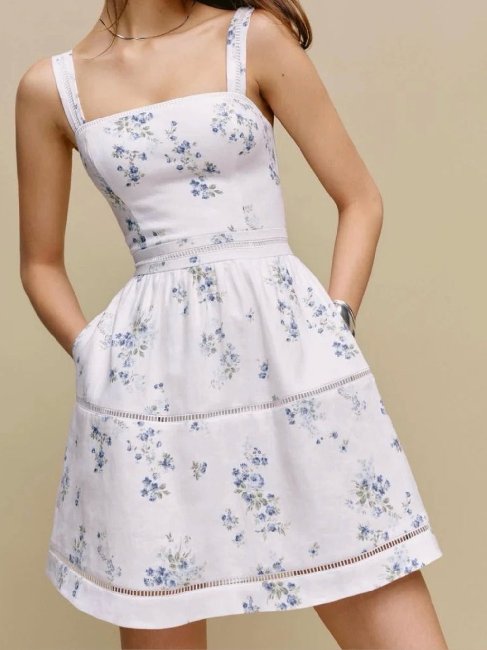 Reformation Everett Linen Dress